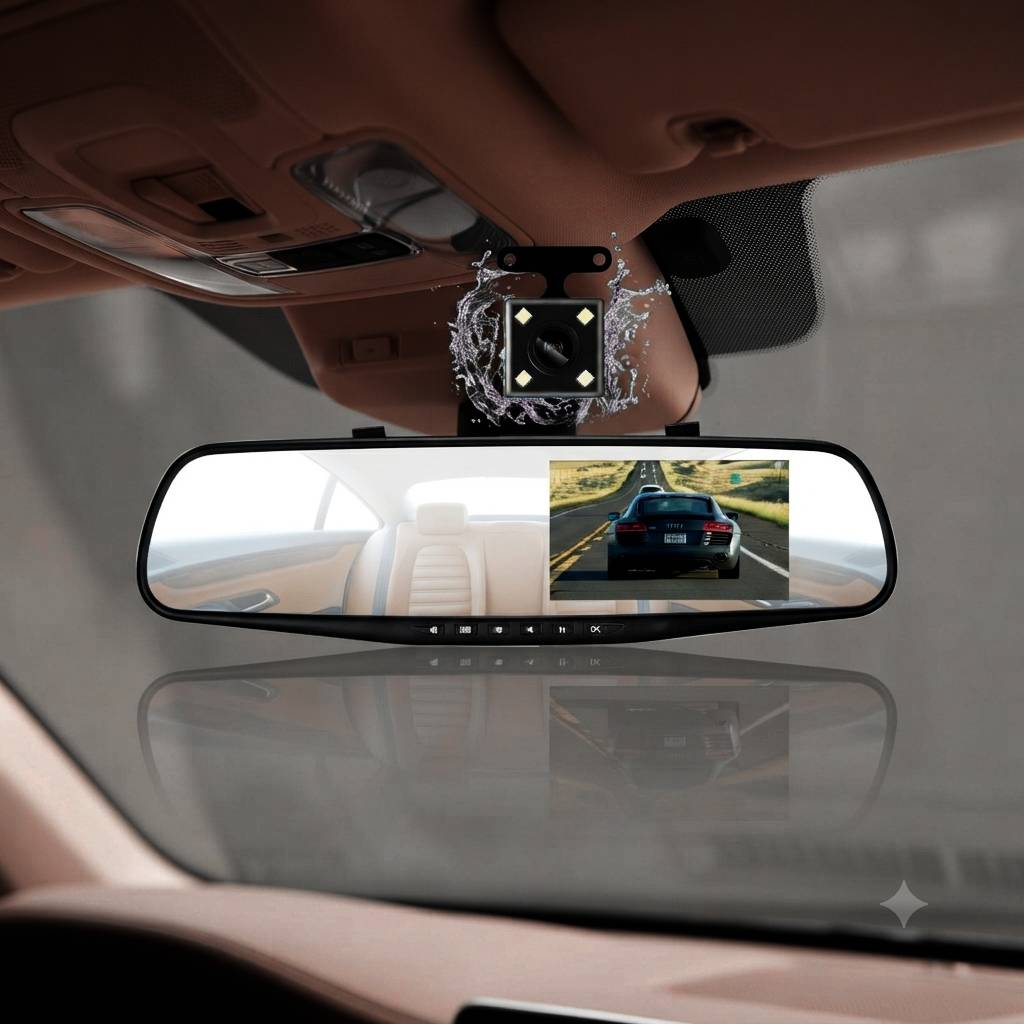 Mirror Dash Cam Front and Rear Car Camera